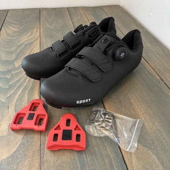 YOW Sport Cycling Road Spinning Shoes Dial Closure Black Men’s Size 8.5 (ST) - Picture 1 of 7